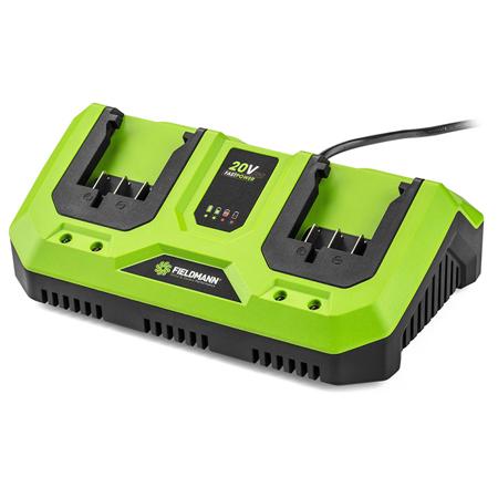 Incarcator rapid universal Fieldmann FDUZ 79110, 20 V, Incarcare 2x2 Ah/ora, pentru 2 acumulatori (Negru/Verde)