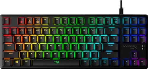 Tastatura Gaming Mecanica HyperX Alloy Origins Core TKL, iluminare RGB, Cu fir, Aqua Switch, Layout International (Negru)