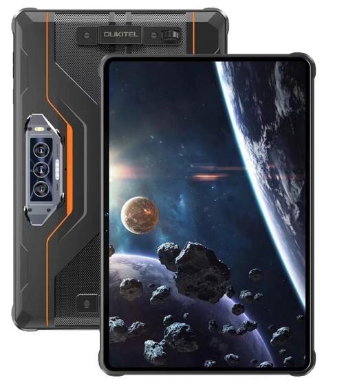 Tableta Oukitel RT8, Procesor MediaTek Helio G99 Octa-Core, Ecran IPS 2K 11inch, 6GB RAM, 256GB Flash, Camera Tripla 48MP+20MP+MP, Wi-Fi, Bluetooth, 4G, Dual SIM, Android (Negru/Portocaliu)
