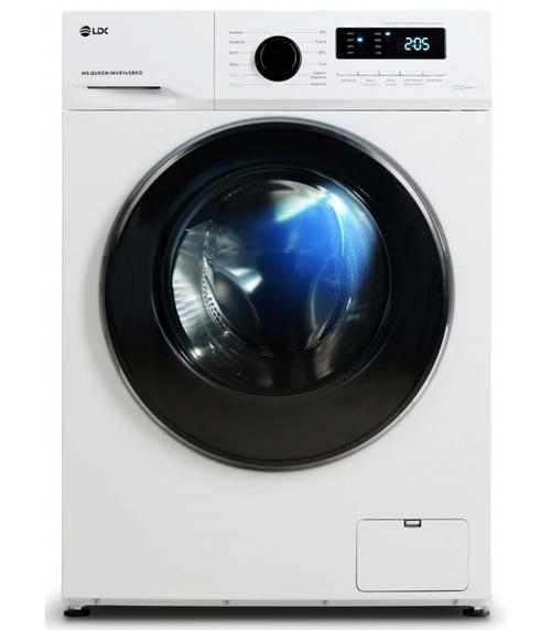 Masina de spalat rufe LDK Queen INV814SBKD, 8 Kg, 1400 rpm, Clasa A, Steam, Amanare pornire, DrumClean, Motor Inverter (Alb)