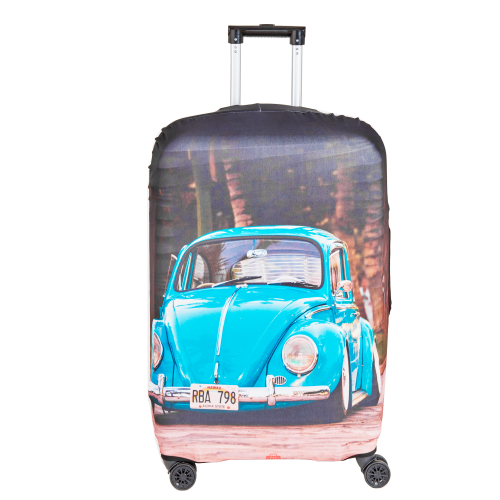 Husa troler, Mondo Way, model Blue Car, elastica, cu inchidere fermoar, Lycra, marimea L Husa troler, Mondo Way, model Blue Car, elastica, cu inchidere fermoar, Lycra, marimea L