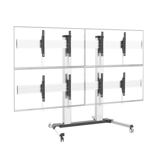 Stand TV mobil Techly ICA-TR4VW, Video Wall, suporta 4 televizoare, 32inch-55inch, 150 Kg (Argintiu) Stand TV mobil Techly ICA-TR4VW, Video Wall, suporta 4 televizoare, 32inch-55inch, 150 Kg (Argintiu)