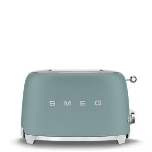 Prajitor de paine Smeg TSF01EGMEU, 950W, 2 sloturi, 6 trepte de rumenire (Verde inchis)