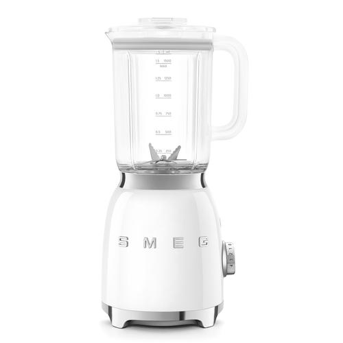 Blender de masa retro Smeg BLF03WHEU, 800 W, 4 programe, Pulse, Auto-curatare, 18000 rpm (Alb)