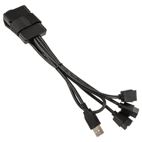 Hub intern USB Lian Li PW-U2TPAB, USB 2.0 la 3x USB 2.0 9 pini (Negru)
