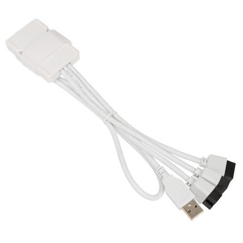 Hub intern USB Lian Li PW-U2TPAB, USB 2.0 la 3x USB 2.0 9 pini (Alb)