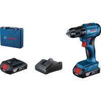Masina de gaurit si insurubat pe acumulator Bosch Professional GSR 185-LI, 18 V, 1900 rpm, 21/50 Nm, 20+1 trepte torsiune, 35 mm diametru maxim gaurire, valiza profesionala, 2 acumulator 2 Ah, incarcator