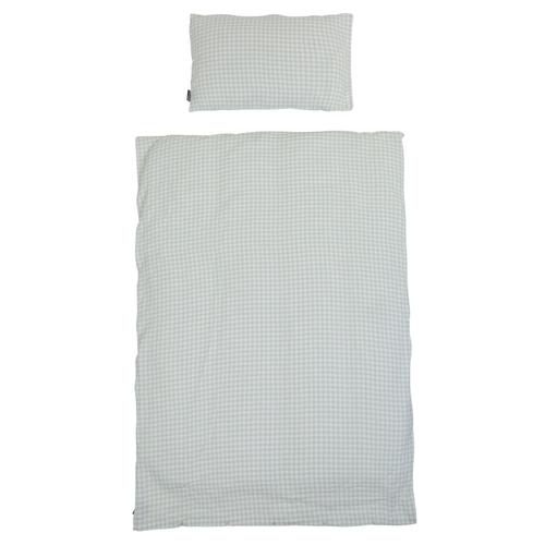 Husa pilota si fata de perna Childhome Jerse 100x140 cm Jerse Muselina (Verde)