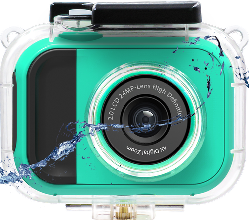 Camera video  de actiune Lamtech LAM112006 2in1, 24MP, Full HD, Ecran IPS 2inch, Zoom digital 4X, Carcasa Waterproof (Verde)