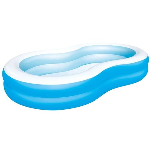 Piscina gonflabila pentru copii BESTWAY Big Lagoon 54117, 262 x 157 x 46 cm, 544 L (Albastru/Alb)