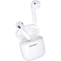 Casti True Wireless Rock Space EB100, Bluetooth, Autonomie 3 Ore, DSP (Alb)
