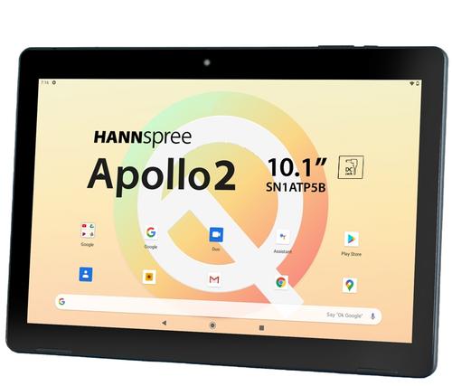 Tableta HANNspree Pad Apollo 2, Procesor MediaTek MT8168 Quad-Core 2.0GHz, Ecran Capacitive Multi Touch TFT LED VA 10.1inch, 3GB RAM, 32GB Flash, Bluetooth 5.0, GPS, Wi-Fi, 5MP, Android (Negru)