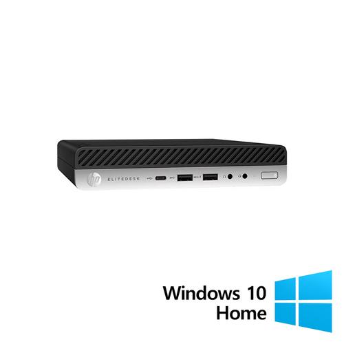 Calculator Sistem PC Refurbished HP EliteDesk 800 G3 Mini PC, Intel Core i5-7500T 2.70GHz, 8GB DDR4, 256GB SSD + Windows 10 Home