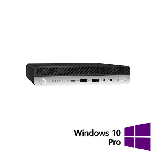 Calculator Sistem PC Refurbished HP EliteDesk 800 G3 Mini PC, Intel Core i5-7500T 2.70GHz, 8GB DDR4, 256GB SSD + Windows 10 Pro