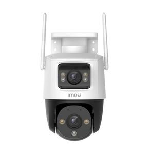 Camera supraveghere IP Wi-Fi cu lentila duala Full-Color IMOU Cruiser Dual IPC-S7XP-8M0WED-0360B-IMOU, 5+3 MP, 2x 3.6 mm, IR/lumina alba 30 m, microfon si difuzor, slot card (Alb)