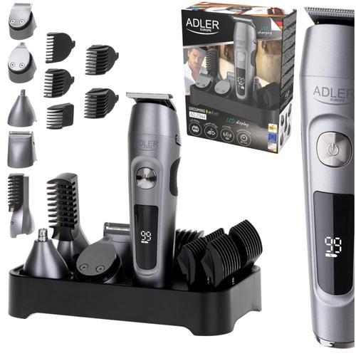 Set de ingrijire 6 in 1 ADLER AD2944, Ecran LCD, Rezistent la Apa IPX6, 2 Viteze (Multicolor)