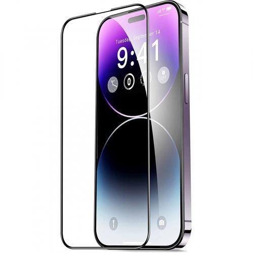 Folie de protectie Ecran OEM pentru Apple iPhone 15 Pro, Sticla Securizata, Full Glue, 21D (Negru/Transparent)