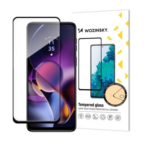 Folie de protectie Ecran WZK pentru Motorola Moto G54, Sticla Securizata, Full Glue (Transparen/Negru)