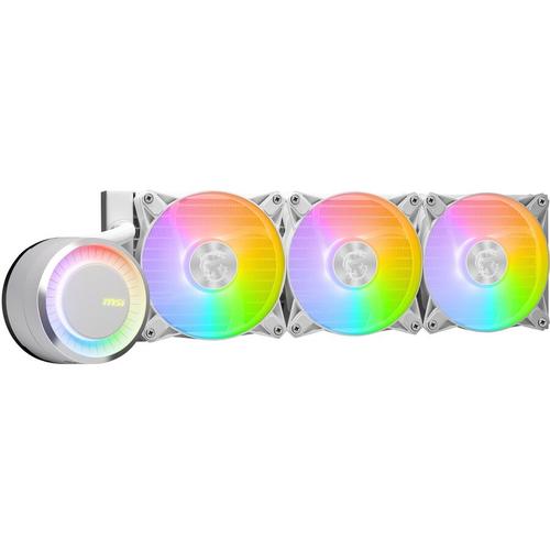 Cooler CPU MSI MAG CORELIQUID E360, Racire cu lichid, AiO 360mm, 3x120 mm, 2000 rpm, PWM (Alb)