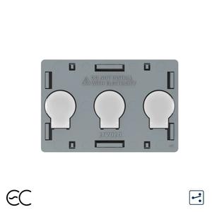 Modul Intrerupator Triplu Cap Scara / Cruce cu Touch LIVOLO, protocol ZigBee EC - standard Italian (Gri)