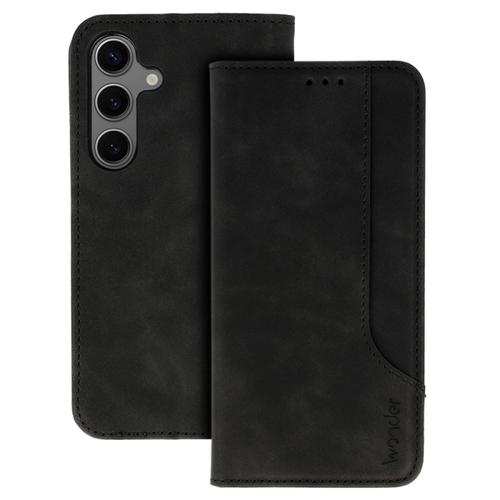 Husa Book Cover Wonder Prime pentru Samsung Galaxy A55 5G A556 (Negru)