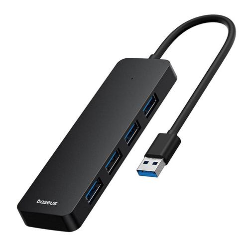 Hub USB la 4x USB 3.0, 5Gbps, 15cm - Baseus UltraJoy Series, Negru