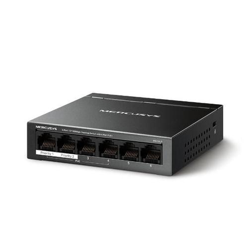 Switch 6 porturi 10/100Mbps 4 porturi PoE+ Mercusys MS106LP Switch 6 porturi 10/100Mbps 4 porturi PoE+ Mercusys MS106LP