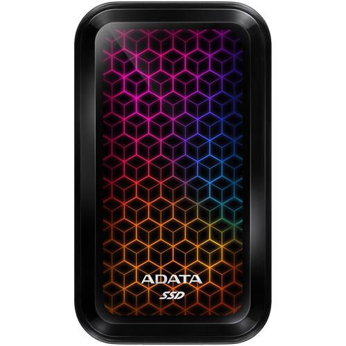 SSD extern ADATA SE770G RGB, 2TB, USB 3.2 Gen2 Type-C, Negru SSD extern ADATA SE770G RGB, 2TB, USB 3.2 Gen2 Type-C, Negru