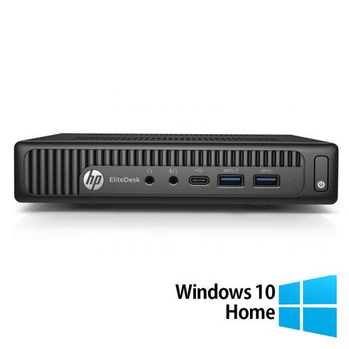 Calculator Sistem PC Refurbished HP EliteDesk 800 G2 Mini PC, Intel Core i5-6500 3.20-3.60GHz, 8GB DDR4, 256GB SSD + Windows 10 Home