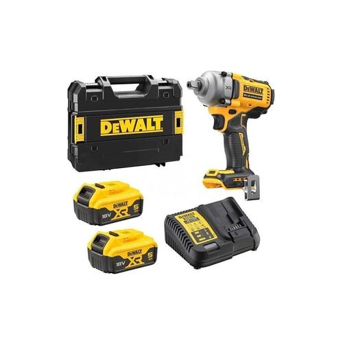 Masina de insurubat cu impact  DeWALT DCF892P2T-QW, 1/2, 2000 rpm, 3000 bpm, 812 Nm + 2x Acumulatori 5.0 Ah, Incarcator si valiza depozitare
