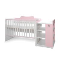 Patut modular multifunctional Lorelli Multi White Orchid Pink, 5 configurari diferite, 190 x 72 cm