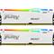 Memorii Kingston FURY Beast RGB White, 64 GB (2x32GB), DDR5, DIMM, 6000 MHz, CL30, EXPO