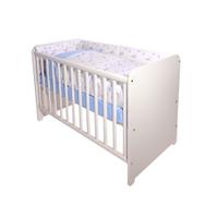 Set lenjerie pat 60 x 120 cm Lorelli Smile Blue Moons & Stars, 10 piese, bumbac ranforce