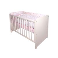 Set lenjerie pat 60 x 120 cm Lorelli Smile Pink Moons & Stars, 10 piese, bumbac ranforce