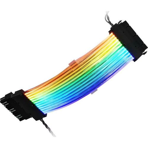 Prelungitor cablu Sharkoon XTend 24,  Iluminare RGB, 24pini, Multicolor