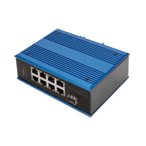Switch Digitus DN-651133, 8 Porturi Fast Ethernet, PoE (Albastru/Negru)