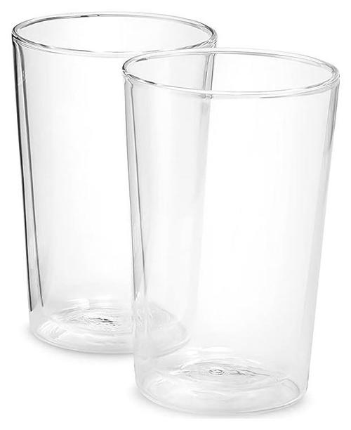 Set 2 pahare De\'Longhi DLSC319, 480 ml, Perete dublu, Sticla borosilicata (Transparent)