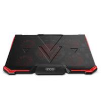 Cooler laptop Inca INC-611GMS, 17", 5 ventilatoare, 76.35 CFM, 1200 RPM (Negru/Rosu)