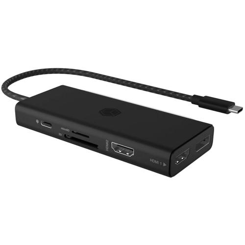Docking Station ICY BOX IB-DK4011-CPD, 7 in 1, USB Type-C, HDMI, DisplayPort (Negru)