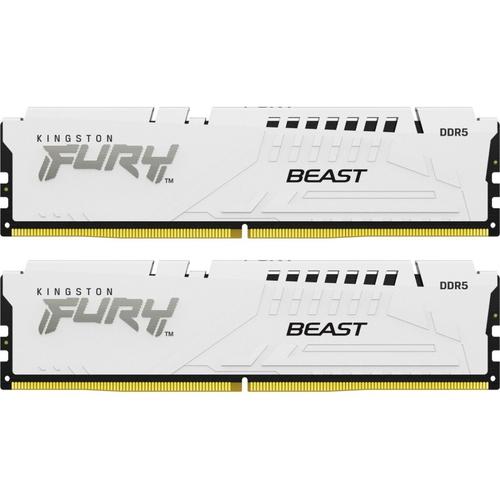 Memorii Kingston FURY Beast White, 32 GB (2x16GB), DDR5, 6000 MHz, CL30, EXPO