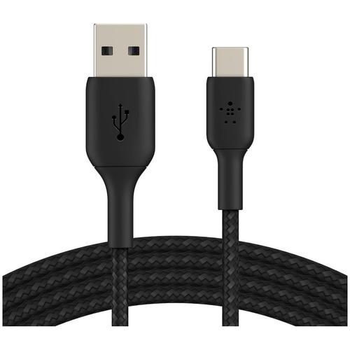 Cablu Belkin BOOST CHARGE USB-A catre USB-C, impletit, 0,15M, Negru