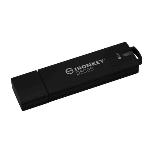 Stick USB Kingston IronKey D500S, 8 GB, USB 3.2 (Negru)