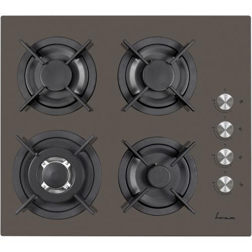Plita incorporabila Fram FBH-V4IWF-GMK, Gaz, 4 Arzatoare,  Arzator WOK, Gratar fonta, Aprindere electrica, Dsipozitiv de siguranta (Maro)