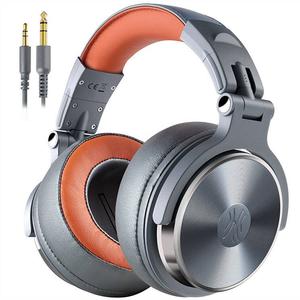 Casti profesionale DJ OneOdio Pro 50 cu fir detasabil, conectare prin Jack 3.5 mm, Jack 6.35 mm, Difuzor 50 mm, impedanta 32 Ohm (Gri)