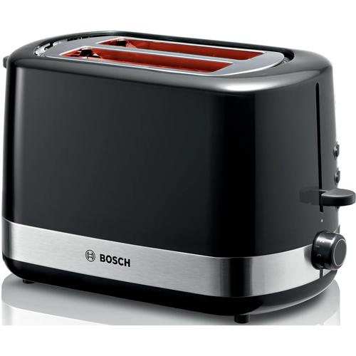 Prajitor paine Bosch TAT6A513, Inox, 800W, 2 felii, Dezghetare/Reincalzire (Negru)
