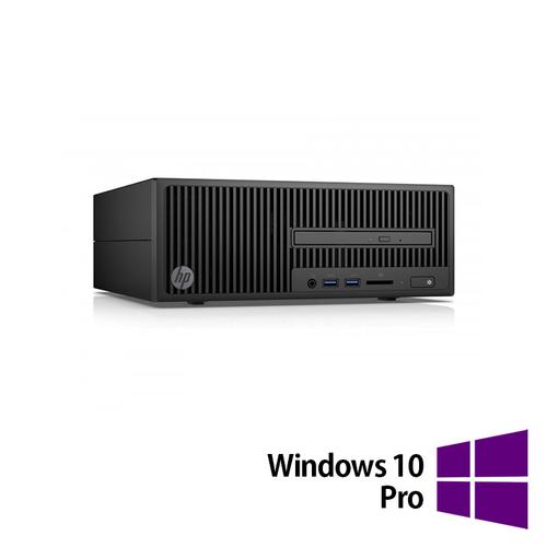 Calculator Sistem PC Refurbished HP 280 G2 SFF, Intel Pentium G4400 3.30GHz, 8GB DDR4, 500GB HDD, DVD-ROM + Windows 10 Pro