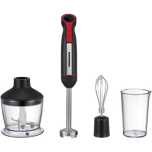 Blender vertical Heinner HHB-DC1200BKRD, 1200w, motor DC, viteza variabila + turbo, picior blender inox, lame inox, accesorii: tel, tocator (500ml), cana mixat (600ml), Negru/Rosu - 0 | YEO