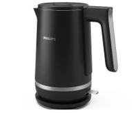 Fierbator cu perete dublu Philips HD9395/90 seria 5000, 1,7 l, 2200 W, Otel inoxidabil, Baza la 360 de grade, Indicator de ceasca (Negru)