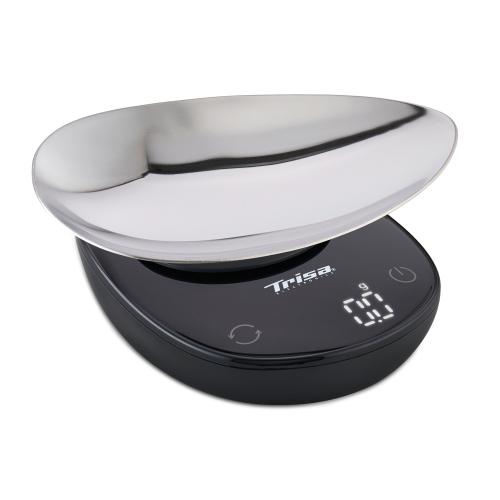 Cantar digital de bucatarie de mare precizie Trisa Flavour Scale 1866.4200, Masoara intre 0.5 si 500 g (precizie de pana la 0.1 g, Ideal pentru condimente, Vas din otel inoxidabil (Negru/Argintiu)