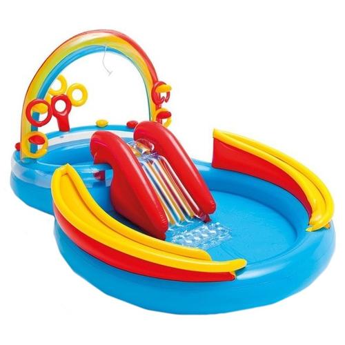 Piscina gonflabila Intex  Rainbow ring, 297 x 193 x 135 cm, 206l